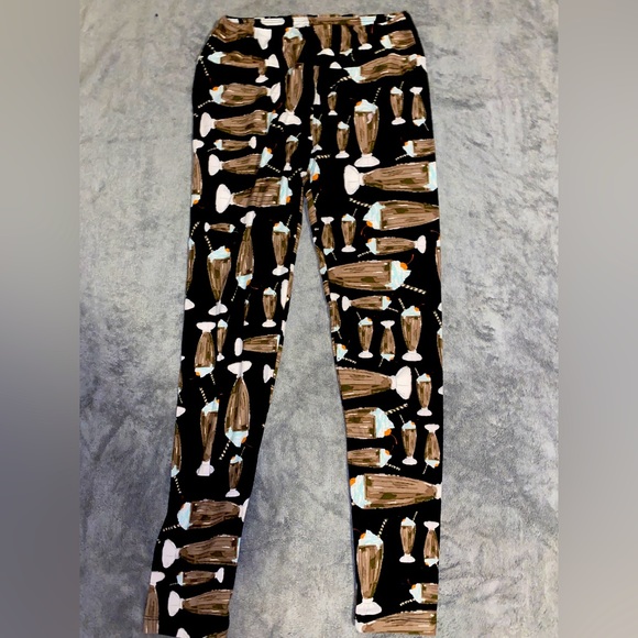LuLaRoe (Onesize) Milkshake Patterned Leggings - Picture 1 of 2